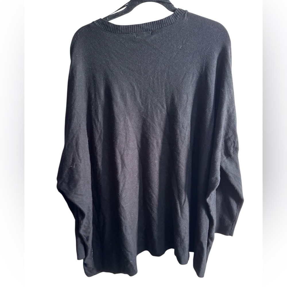 RXB Black V-Neck Sweater XXL Button Sleeve - Picture 2 of 6